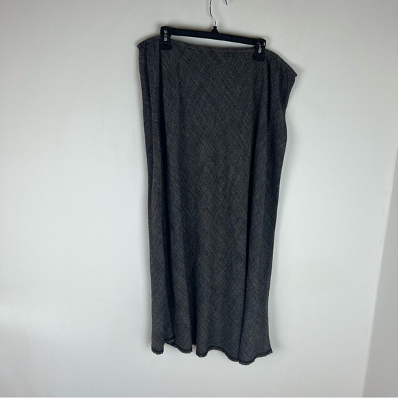 Eileen Fisher Linen Blazer Jacket Midi Skirt 2 Piece Set Gray Size 1X / 2X - Picture 10 of 11